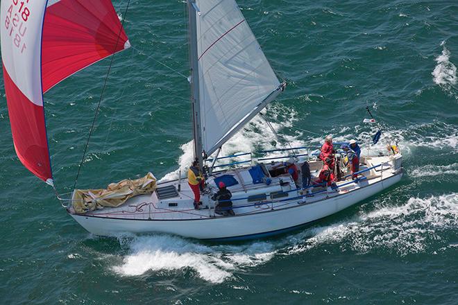 Sinn Fein sailed by Peter Rebovich was badly damaged in Hurricane Sandy. She has been rebuild from the hull up just in time to try for her third St. David's Lighthouse win.  © Danial Forster/PPL